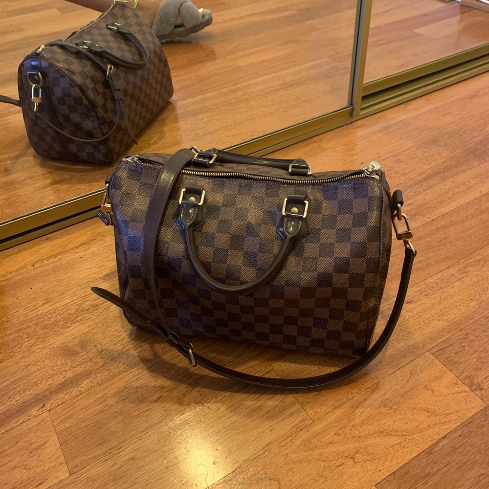 Louis Vuitton Damier Ebene Speedy 30 Bandoulier